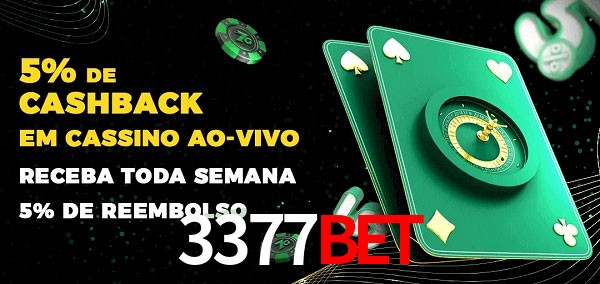 Promoções do cassino ao Vivo 3377BET